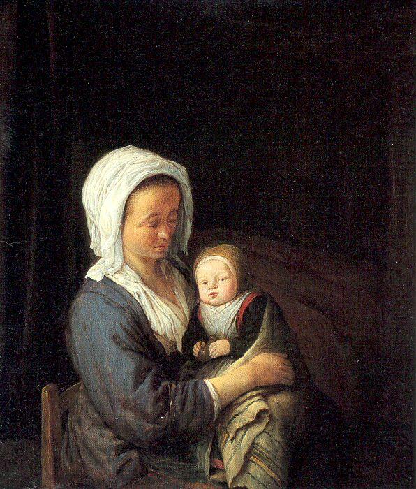 Ostade, Adriaen van Woman Holding a Child in her Lap china oil painting image